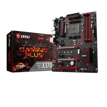Дънна платка MSI X370 GAMING PLUS, X370, AM4, DDR4, PCI-E(DVI,HDMI)(CF&SLI), 6x SATA 6Gb/s, 1x M.2 socket, 10x USB 3.1, 6x USB 2.0, ATX | JAR Computers MSI X370 GAMING PLUS
