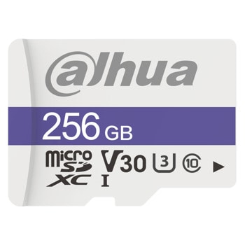 Карта памет 256GB MicroSDXC, Dahua TF-C100, Class 10 U3 V30, скорост на четене до 95MB/s, скорост на запис до 40MB/s | JAR Computers Карта памет Dahua TF-C100/256GB