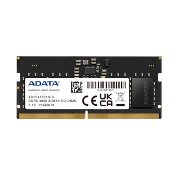 Памет 8GB DDR5 4800MT/s, SO-DIMM, A-Data AD5S48008G-S, 1.1V | JAR Computers Adata 8GB DDR5 4800 AD5S48008G-S