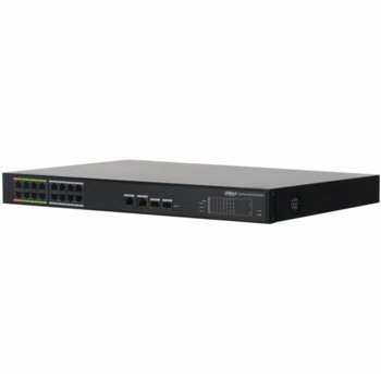 Суич Dahua LR2218-16ET-240, 100 Mbps, 16 x 10/100 Ethernet ports, 16 x PoE | JAR Computers Комутатор Dahua LR2218-16ET-240 lan-508539