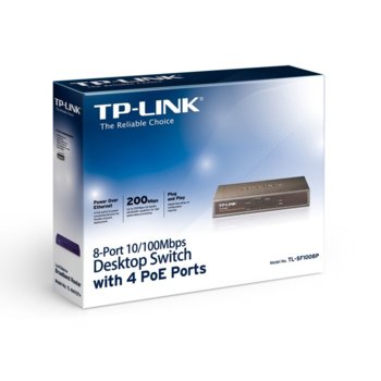 Switch TP-Link TL-SF1008P 100Mbs 8Port PoE