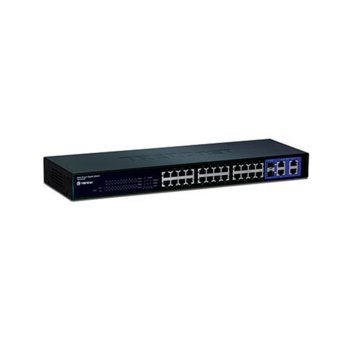 Суич TRENDnet TEG-424WS, 24 Port 100Mbps, Web Smart, 4x Port 1000Mbps, 2x Mini-GBIC Slots | JAR Computers Switch TRENDnet TEG-424WS