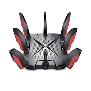 Рутер TP-Link Archer GX90 AX6600, 6600Mbps, 2.4GHz(574 Mbps)/5GHz(1201 Mbps)/5GHz(4804 Mbps), Wireless AX, 1x 2.5 Gbps WAN/LAN, 1x Gigabit WAN/LAN, 3x Gigabit LAN, 8x външни антени | JAR Computers TP-Link Archer GX90 AX6600