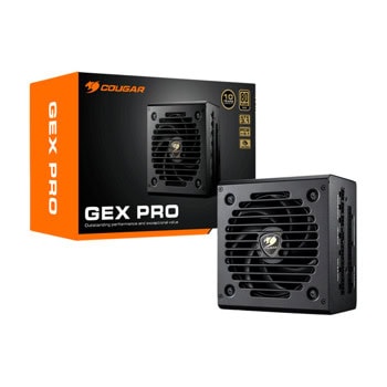 Захранване Cougar Gaming GEX Pro 850, 850W, Active PFC, 80+ Gold, 120mm вентилатор | JAR Computers Cougar Gaming GEX Pro 850 31GP085001P01