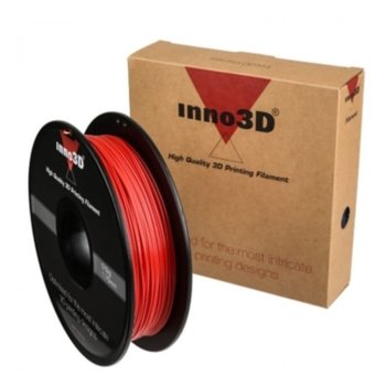 Консуматив за 3D принтер Inno3D, PLA Red, 1.75mm, червен, 500g, пакет от 5 броя | JAR Computers Inno3D PLA Red - 5 pcs pack 3DP-FP175-RD05