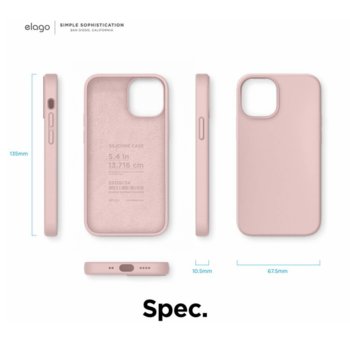 Kалъф Elago за iPhone 12 mini розов ES12SC54-LPK