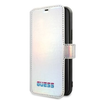 Guess Iridescent Booktype iPhone 11 Pro Max silver