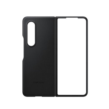 Samsung Galaxy Z Fold 3 Leather Cover, Black