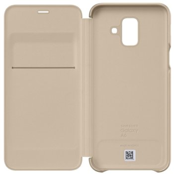 Samsung Galaxy A6 (2018), Flip Wallet Cover, Gold