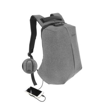 Раница за лаптоп Tellur V2, до 15.6" (39.62 cm), водоустойчивa, USB порт, сива | JAR Computers Tellur V2 15.6in Gray