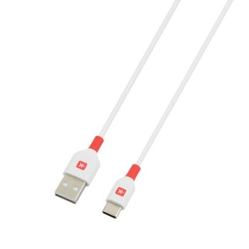 Skross USB-C - USB-A 2.0 мъжко, 1.2м, Бял
