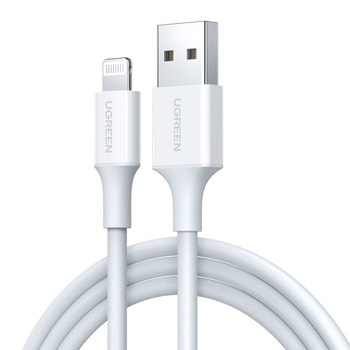 Кабел Ugreen US155, от USB A(м) към Lightning(м), 1.5m, бял | JAR Computers Ugreen US155