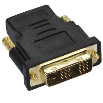 Преходник Vivanco 47074 Адаптер, HDMI(ж) към DVI(м), черен | JAR Computers Vivanco 47074 HDMI/DVI-Адаптер, HDMI F - DVI M