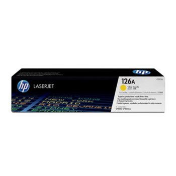 КАСЕТА ЗА HP COLOR LASER JET CP1025/1025NW/HP126A Print Cartridge - Yellow - P№ CE312A - заб.: 1000k | JAR Computers КАСЕТА ЗА HP COLOR LASER JET CP1025/1025NW Yellow