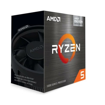 Процесор AMD Ryzen 5 5500GT, шестядрен (3.6/4.4GHz, 16MB Cache, 1.9GHz графична честота, AM4) BOX, с охлаждане | JAR Computers процесор amd ryzen 5 5500gt 100-100001489box