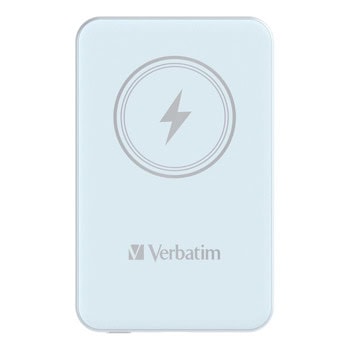 Външна батерия /power bank/ Verbatim MCP-5BE, 5000mAh, синя, 1x USB-C, безжично зареждане | JAR Computers Power bank Verbatim MCP-5BE 32242