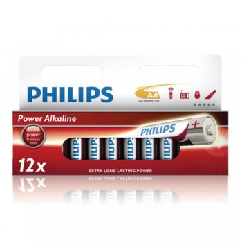 Батерии 12 Philips Power Alkaline AA