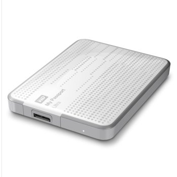 Твърд диск 1TB WD My Passport Ultra, бял, 2.5" (6.35 cm), външен, 256bit криптиране, USB3.0 (+захранване през USB), 3г гаранция | JAR Computers 1TB WD My Passport Ultra White