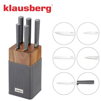 комплект ножове klausberg kb 7982 8 части кафяви | JAR Computers комплект ножове klausberg kb 7982 8 части кафяви