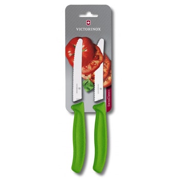 Комплект ножове Victorinox Swiss Classic, назъбено острие, зелени | JAR Computers Victorinox Swiss Classic 6.7836.L114B