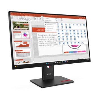 Монитор Lenovo ThinkVision T27-40 (64A5MAT6EU), 27" (68.58 cm) IPS панел, 120Hz, Full HD, 4ms, 1500:1, 300 cd/m2, DisplayPort, HDMI, VGA, USB, USB-C | JAR Computers LENOVO ThinkVision T27-40 64A5MAT6EU