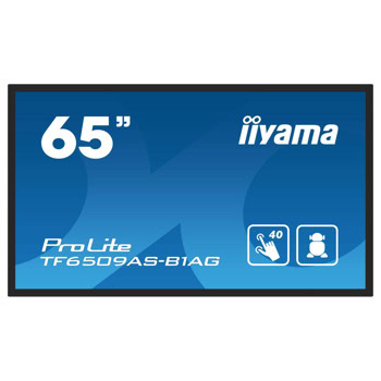Тъч дисплей IIYAMA TF6539AS-B1AG, 64.5" (163.83cm) 4K/UHD IPS панел, DisplayPort, HDMI, USB, RS232, LAN | JAR Computers IIYAMA TF6539AS-B1AG
