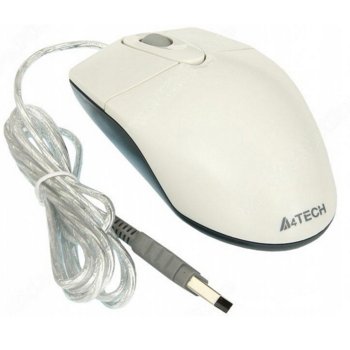 Мишка A4Tech OP-720, оптична (800dpi), бяла, USB | JAR Computers A4Tech OP-720 оптична (800dpi) бяла USB