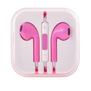 Earpods with remote and mic pink