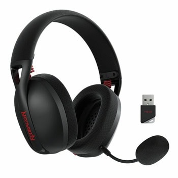 Слушалки Redragon IRE Pro H848, безжични/жични, USB, микрофон, гейминг, черни | JAR Computers Redragon IRE Pro H848