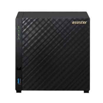Мрежови диск (NAS) Asustor AS3204T, без твърд диск, четириядрен Braswell Intel Celeron J3160 1.6/2.24 GHz, 2GB DDR3L, 1x 10/100/1000Base-T, 3x 3.0 USB image