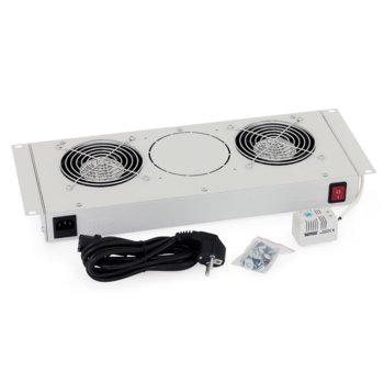 Вентилаторен блок Triton RAC-CH-X25 за стенен шкаф, 2 вентилатора, термостат, бял | JAR Computers Triton RAC-CH-X25