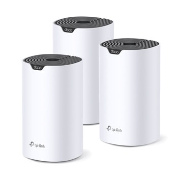 Безжична Mesh Wi-fi система TP-Link Deco S7 (3-pack), 1900Mbps, 2.4GHz (600 Mbps), 5GHz (1300Mbps), Wireless AC, 3x Gigabit Ethernet Ports (WAN/LAN), 3 устройства | JAR Computers TP-Link Deco S7(3-pack)