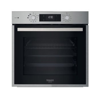 Фурна за вграждане Hotpoint Ariston HAO 458HSU1F X, клас A+, 71л. обем, хидролитично почистване, Forced Air, Cook3, Gentle Steam, инокс | JAR Computers Hotpoint Ariston HAO 458HSU1F X