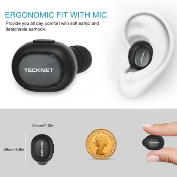 TeckNet G950 Bluetooth 4.1 Earphone черна
