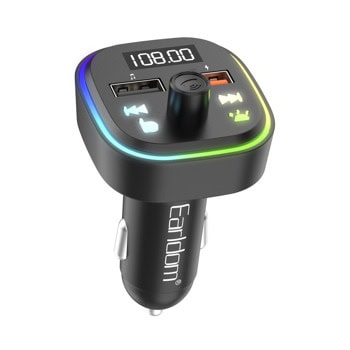 FM Трансмитер Earldom ET-M85, от 87.5 до 108.0MHz, Bluetooth, 2x USB-A, черен | JAR Computers FM Трансмитер Earldom ET-M85