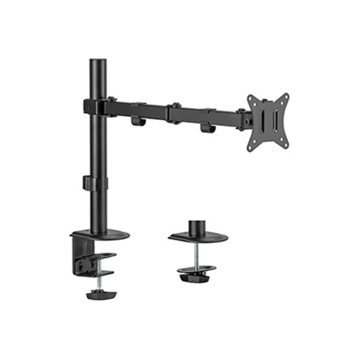 Стойка за монитор Gembird MA-D1-01, за плот, за екрани от 17" до 32", VESA до 100x100, до 9кг, регулируема, черна | JAR Computers Gembird MA-D1-01