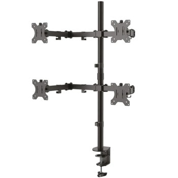 Стойка за монитор Neomounts FPMA-D550D4BLACK, за бюро, за екрани от 13" до 32", VESA до 100 x 100, до 6 кг, регулируема, за 4бр. монитора, черна | JAR Computers Neomounts FPMA-D550D4BLACK