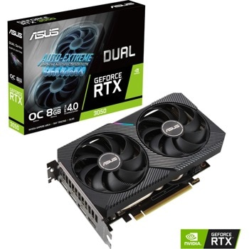 Видео карта Nvidia GF RTX 3050, 8GB, Asus Dual OC, PCIE 4.0, GDDR6, 128-bit, DisplayPort, HDMI | JAR Computers Asus Dual GeForce RTX 3050 OC Edition 8GB GDDR6