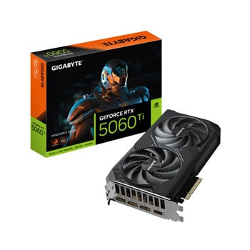 Видео карта Nvidia GF RTX 5060 TI, 8GB, Gigabyte WINDFORCE, OC, PCI-E 5.0, GDDR7, 128 bit, DisplayPort, HDMI | JAR Computers Видео карта GIGABYTE RTX 5060 TI WINDFORCE OC
