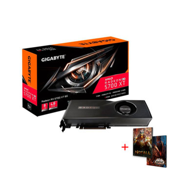 Видео карта AMD Radeon RX 5700 XT с подарък игра World of Warcaft: Shadowlands и Godfall, 8GB, Gigabyte, PCI-E 4.0, GDDR6, 256bit, Display Port, HDMI | JAR Computers Gigabyte GV-R57XT-8GD-B