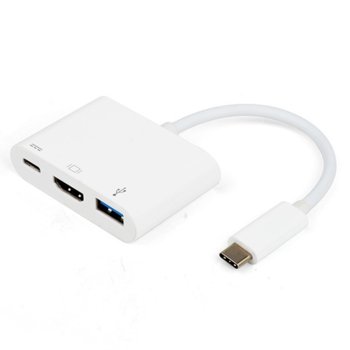 Vivanco 34293 Адаптер 3in1 USB Type C - HDMI, бял