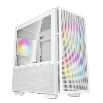 Кутия DeepCool CH360 WH, microATX/Mini-ITX, 1x USB 3.0, 1x USB Type-C, 2x 140mm ARGB вентилатора, с прозорец, бяла, без захранване | JAR Computers DeepCool CH360 WH R-CH360-WHAPE3-G-1
