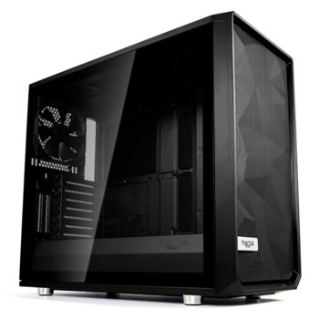 Кутия Meshify S2 Black - Dark TG, ATX, mATX, ITX, EATX, 1x USB 3.1 Gen 2 Type-C, с прозорец, черна, без захранване | JAR Computers FD MESHIFY S2 TGLASS DARK
