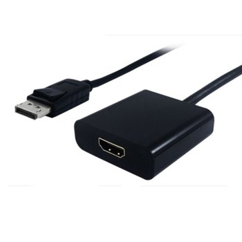 Адаптер Roline S3203, от DisplayPort(м) към HDMI(ж), черен | JAR Computers Adapter DP M - HDMI F w/Cable Standard S3203