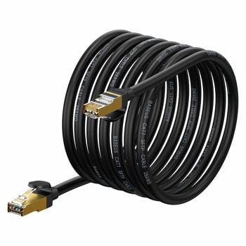 Пач кабел Baseus WKJS010001, SFTP, CAT-7, 8m, черен | JAR Computers Baseus WKJS010601