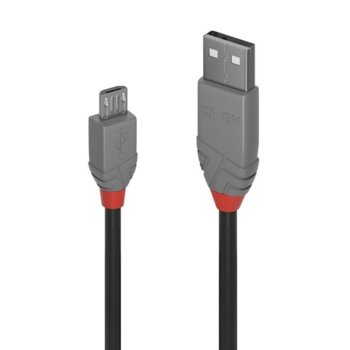 Кабел Lindy 36735, USB Type A(м) към USB Type Micro-B(м), 5m, черен image