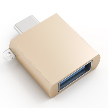 Адаптер Satechi ST-TCUAG, от USB-C(м) към USB-А(ж), златист | JAR Computers Satechi USB-C to USB Female Adapter ST-TCUAG 32697