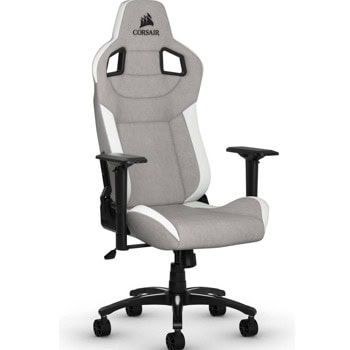 corsair t3 rush fabric grey/white | JAR Computers corsair t3 rush fabric grey/white