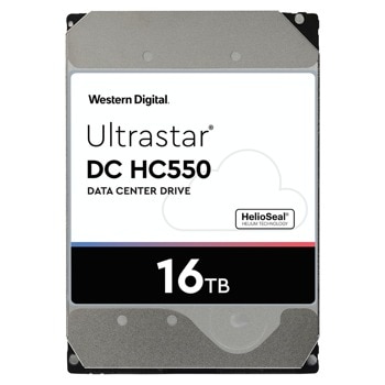 Твърд диск 16TB Western Digital Ultrastar DC HC550 (0F38462),SATA 6Gb/s, 7200 rpm, 512MB кеш, 3.5" (8.89 cm) | JAR Computers Western Digital 0F38462