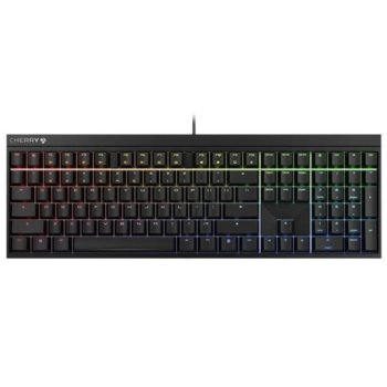 Клавиатура CHERRY MX Board 2.0S RGB, гейминг, механична, кафяви Cherry MX суичове, USB, RGB подсветка, черна image